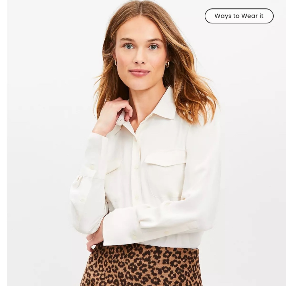 Loft Wide Cuffed Utility Shirt